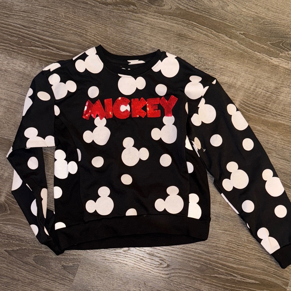 Disney Black and White Mickey Sweatshirt